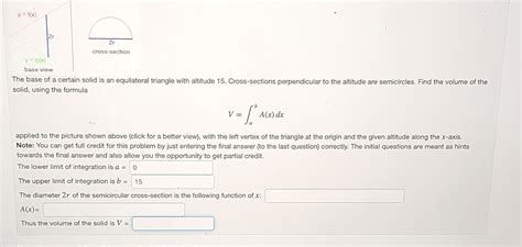 The Base Of A Certain Solid Is An Equilateral Chegg