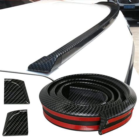 Buy SEHORE Black Carbon Fiber Trunk Spoiler Lip Kit Car Rear Spoiler