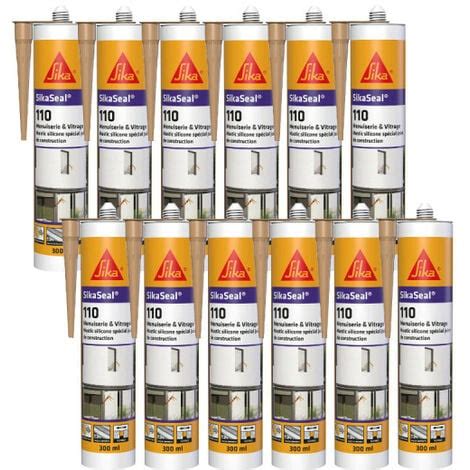 Lot De 24 Mastics Silicone SIKA SikaSeal 110 Menuiserie Vitrage