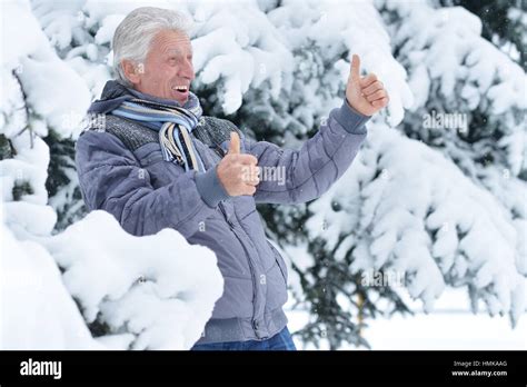 Mature Man Posing Outdoors Stock Photo Alamy