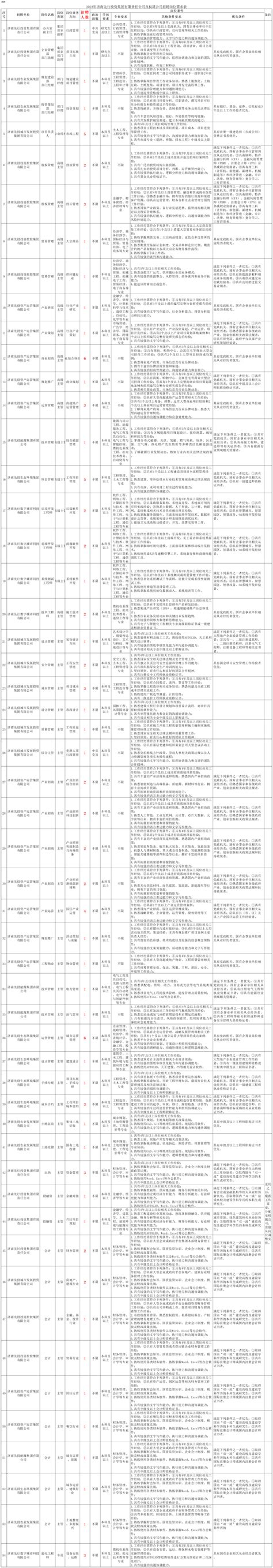 济南先行投资集团有限责任公司及权属公司2023年社会招聘公告岗位初审起步区