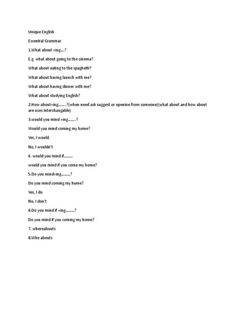 Unique English | PDF