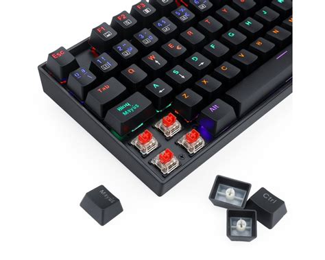 Teclado Gamer Mecánico Redragon Kumara K552 Black RGB Switch Red