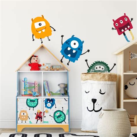 Set Autocolante Ginger Home Monster Perete Fereastra Mobila