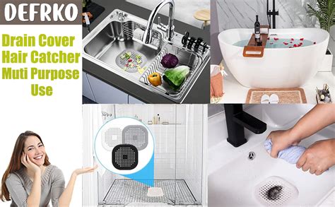pack drain cover hair catcher pad silicone tube trap shower