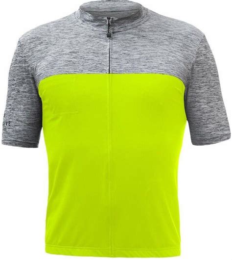 Sensor Cyklo Motion Pánský Dres Kr Rukáv Celozip Neon Yellow Šedá