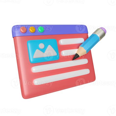 Blog 3d Illustration Icon 9636863 Png