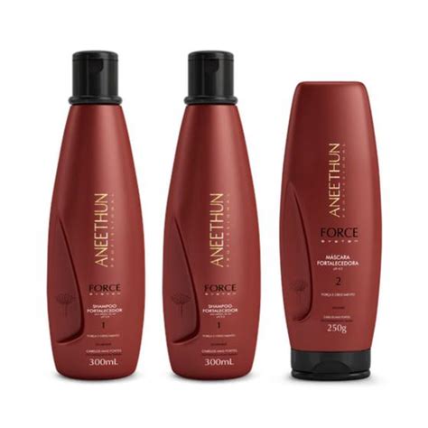 Kit Aneethun Force System 2 Shampoos 300ml Máscara 250g Kit de