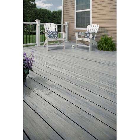 Trex Enhance Naturals 1 In X 6 In X 16 Ft Foggy Wharf Grooved Composite Deck Board In The