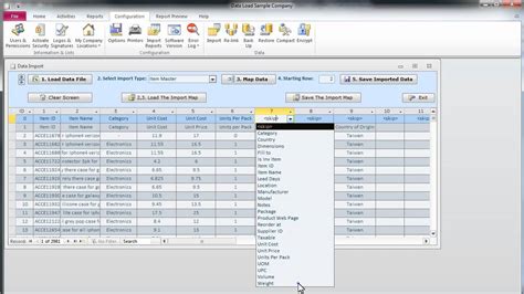 Inventory Control And Accounting Software How To Import Data Youtube