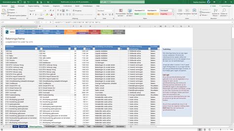 Rekeningschema Boekhouden In Excel