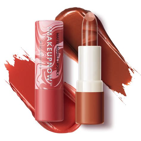 Amazon Imakeupnow PCS Marbled Matte Lip Stick Makeup Velvety Finish Naked Lip Feel