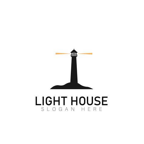 Lighthouse Beacon Logo Icon Vector Illustration Modern Linear Simple