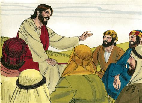 Jesus Teaches The Disciples Stock Photo - Download Image Now - Jesus ...