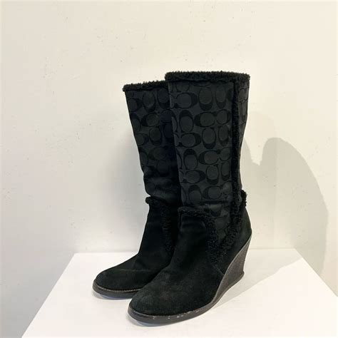 10 Coach Black Boots - Gem