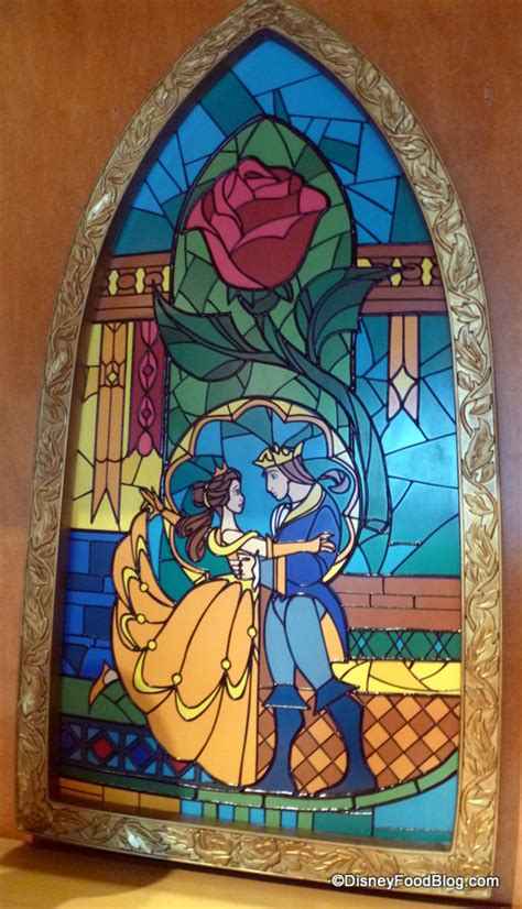 beauty and the beast stained glass