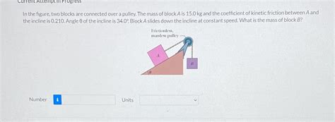 Solved Current Attempt In Progress In The Figure Two Blocks Are