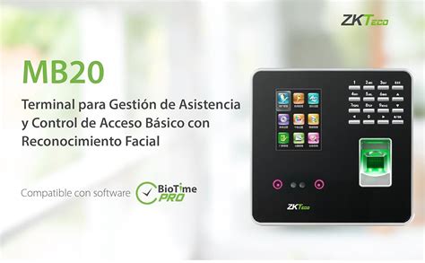 ZKTeco Reloj Checador con Reconocimiento Facial Ultra Rápido y Lector