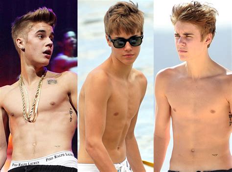 Justin Biebers Many Shirtless Pics E Online