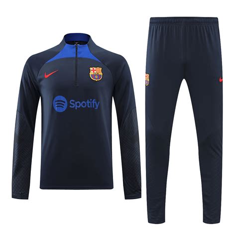 Barcelona Zip Tracksuit Navy Gogoalshop