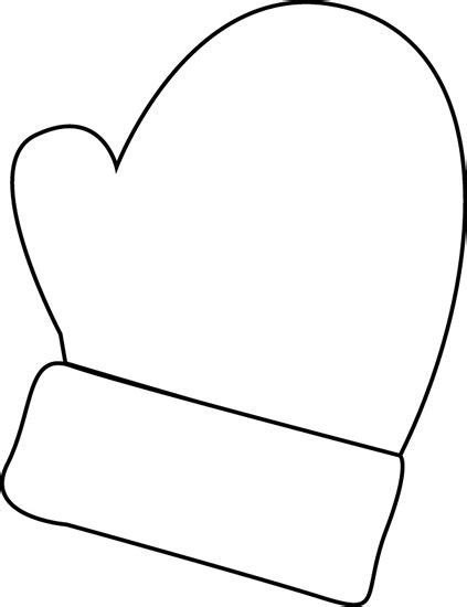 Mitten Outline - ClipArt Best