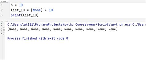 how to create a python list