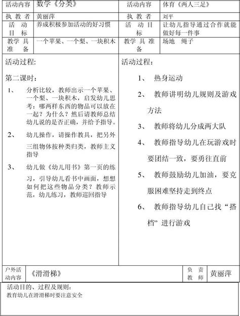 坑头幼儿园2011学年第一学期大四班备课第1周星期3word文档在线阅读与下载无忧文档