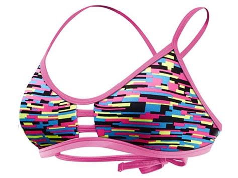 TYR Drift Schwimmbikini Tieback Top Bikini Bottom Pink Blue Pink