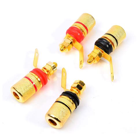 Pack Mm Banana Jack Binding Post Gold Plated Female Socket Plug