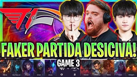 Ibai Castea La Partida Decisiva Para Faker Y T1 T1 Vs Hle Game 3 Lck