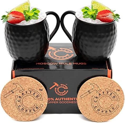 Amazon KoolBrew Copper Roze Moscow Mule Copper Mugs Gift Set Of 2