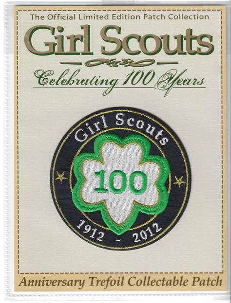 100th Anniversary Patch Gsusa Anniversary Trefoil Led Collectable Patch