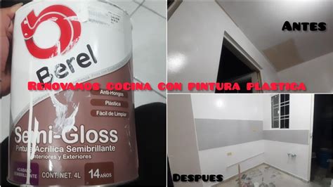 PINTURA PLASTICApara COCINA BAÑO antihongos semibrillante YouTube