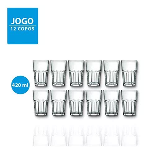 Kit Copos De Vidro Chicago Pe As Agua Suco Ml Mercadolivre