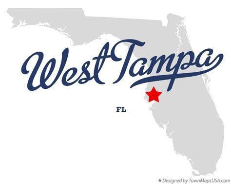 Map of West Tampa, FL, Florida