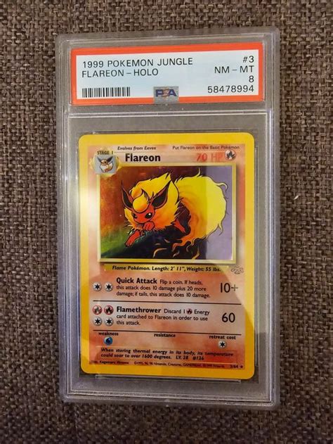 Pokemon PSA 8 1999 Flareon Jungle Holo Kaufen Auf Ricardo