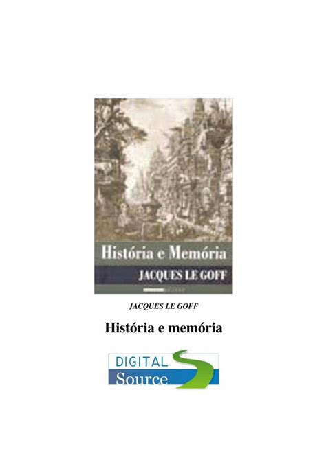 PDF História e memória teoriografia files wordpress JACQUES