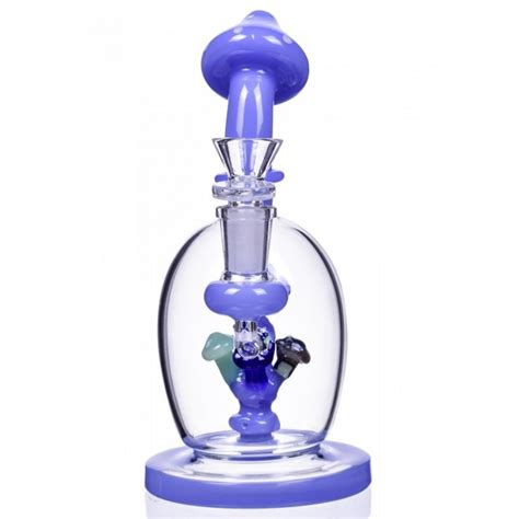 Smokroom Mushroom Perc Orb Base Tilted Bong Blue Bongs And Water