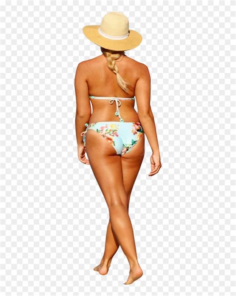 Female Strolling On Beach In Bikini Bikini Beach Png Transparent Png