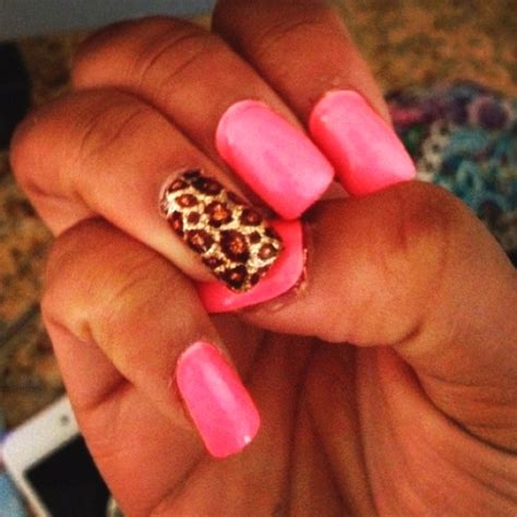 Pink And Cheetah Nails With A Unique Twist