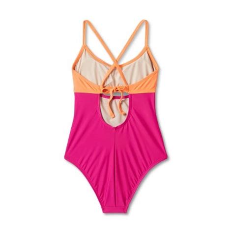 Womens Cut Out Colorblock Medium Coverage One Piece Swimsuit Kona