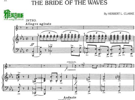 H L Clarke The Bride Of Waves H L 克拉克 飘动的帽带 次中音号钢琴伴奏谱 找教案个人博客