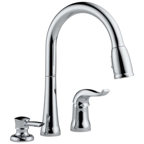 Delta Kate Chrome 1-handle Deck Mount Pull-down Kitchen Faucet at Lowes.com