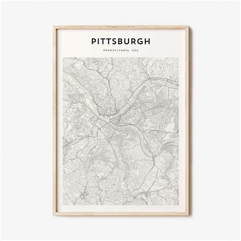 Pittsburgh Map Poster, Pittsburgh Map Print, Pittsburgh Personalized ...