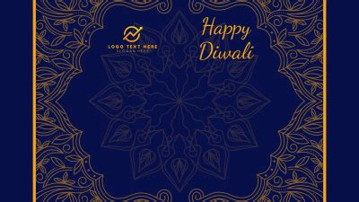 Fancy Diwali Greeting Zoom Background | BrandCrowd Zoom Background Maker