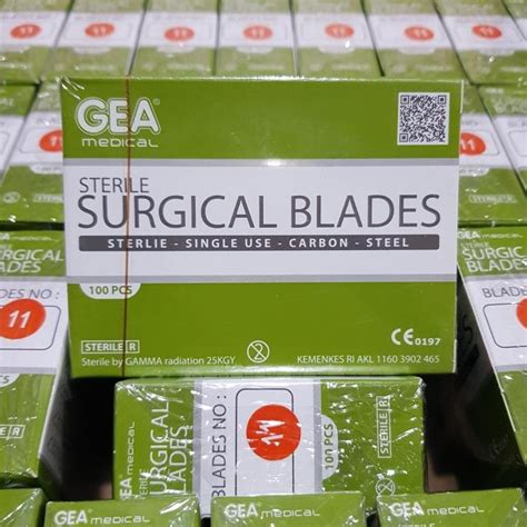 Jual PISAU BEDAH GEA NO 11 SURGICAL BLADE BISTURI MATA PISAU