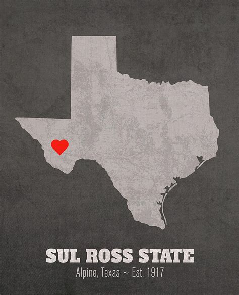 Sul Ross State University Alpine Texas Founded Date Heart Map Mixed