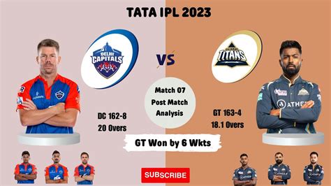 Dc Vs Gt Ipl 2023 7th Match Post Match Analysis Top Players