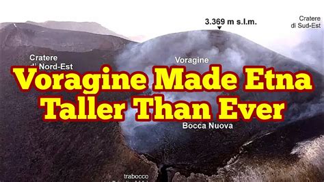 How Voragine Crater Eruption Made Etna Volcano Tallest Siciliy Italy