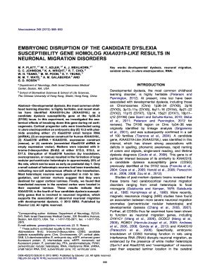 Fillable Online Embryonic Disruption Of The Candidate Dyslexia